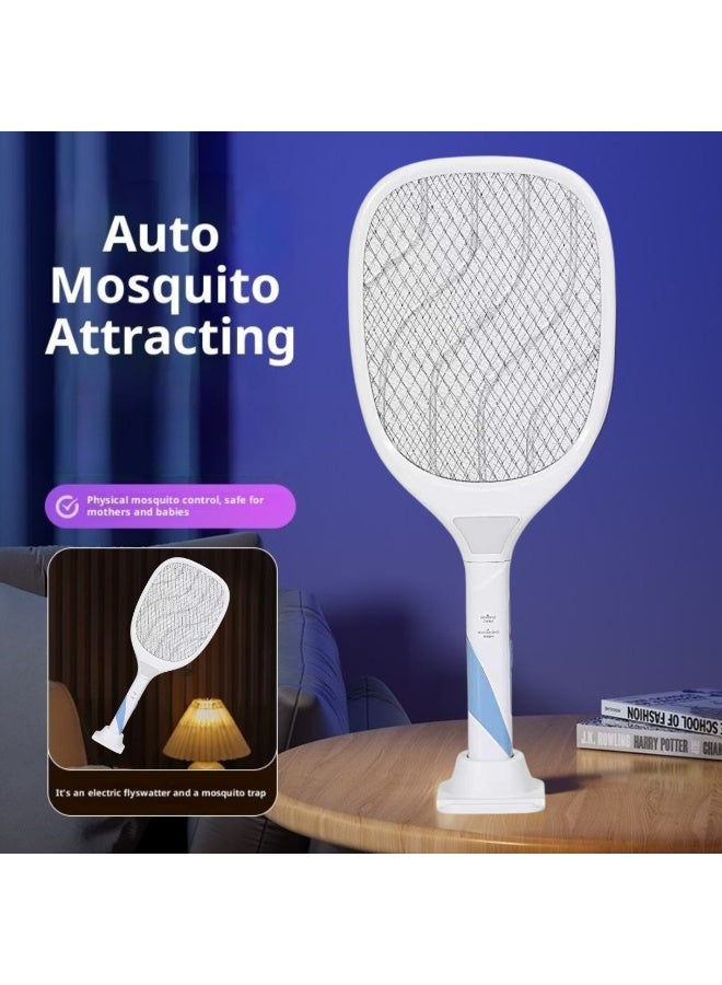 ARABIQO 4000V Fly Swatter Bug Zapper Racket with UV Purple Mosquito Light, Dual Mode Electric Mosquito Killer, Rechargeable Base for Indoor & Outdoor Home, Office, Patio, Camping (1 Pack) - Image 4